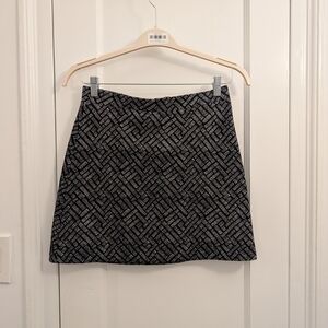 H&M Black and Gray Patterned Skirt